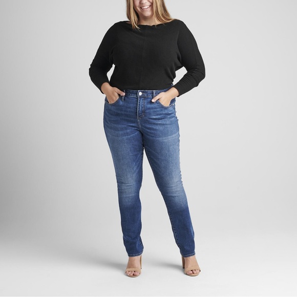Jag Jeans Denim - JAG Jeans Ruby MID-RISE Thorne-Blue Straight Leg denim Plus Size‎ 18W
